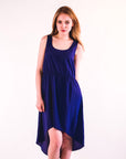 Dip Hem Dress (BLUE)