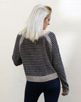 Black & Grey Stripe Knitted Jumper