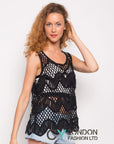 Floral PatternCrochet Vest Top