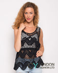 Floral PatternCrochet Vest Top