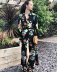 Floral print shirt dress