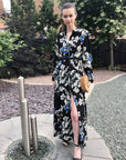 Floral print shirt dress