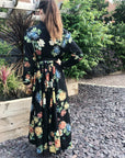 Floral print shirt dress