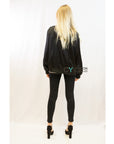 Black Color Satin Quilted Bomber Jacket