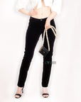 Super soft corduroy jeans trousers in black