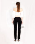 Super soft corduroy jeans trousers in black