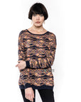 Multi color navy knitted jumper