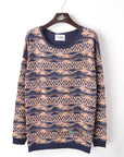 Multi color navy knitted jumper
