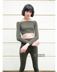 Cropped top and leggings set