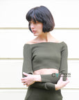 Cropped top and leggings set