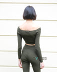 Cropped top and leggings set