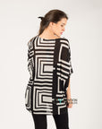 Multi striped print Oversized Top