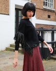 Leather Tassel Jumper