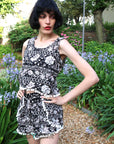 Floral print tassel vest top and shorts suits co-ords