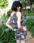 Floral print tassel vest top and shorts suits co-ords