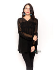 balloon long sleeves chiffon top