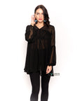 balloon long sleeves chiffon top