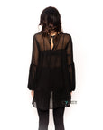 balloon long sleeves chiffon top