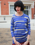 Gold lurex Stripe Knitted long Jumper