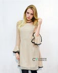 Bell Sleeves Chiffon Midi Dress