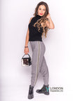 Knit Jogging Trousers with Side Stripes