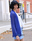 Relax Holiday fine knitted cardigan (Royal Blue)