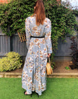 Floral print shirt dress