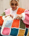 Hand Crochet Multicolour Granny Square Patchwork Handbag