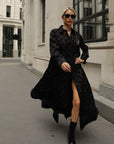 Polka Dot Sheer Tiered Button Down Maxi Shirt Dress