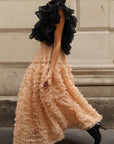 Statement Layered Ruffle Tulle Maxi Skirt