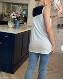 Leather Look on shoulder & back with stud Vest