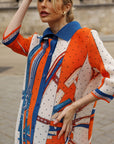 Equestrian Chain Print Shirt Dress