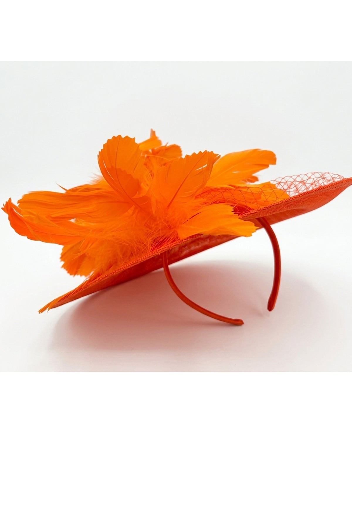 Statement Feather Flower Wide Brim Fascinator