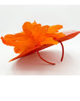 Statement Feather Flower Wide Brim Fascinator