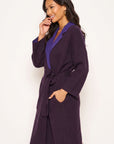 Double-sided wool blend jacket coat (Purple)