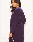 Double-sided wool blend jacket coat (Purple)