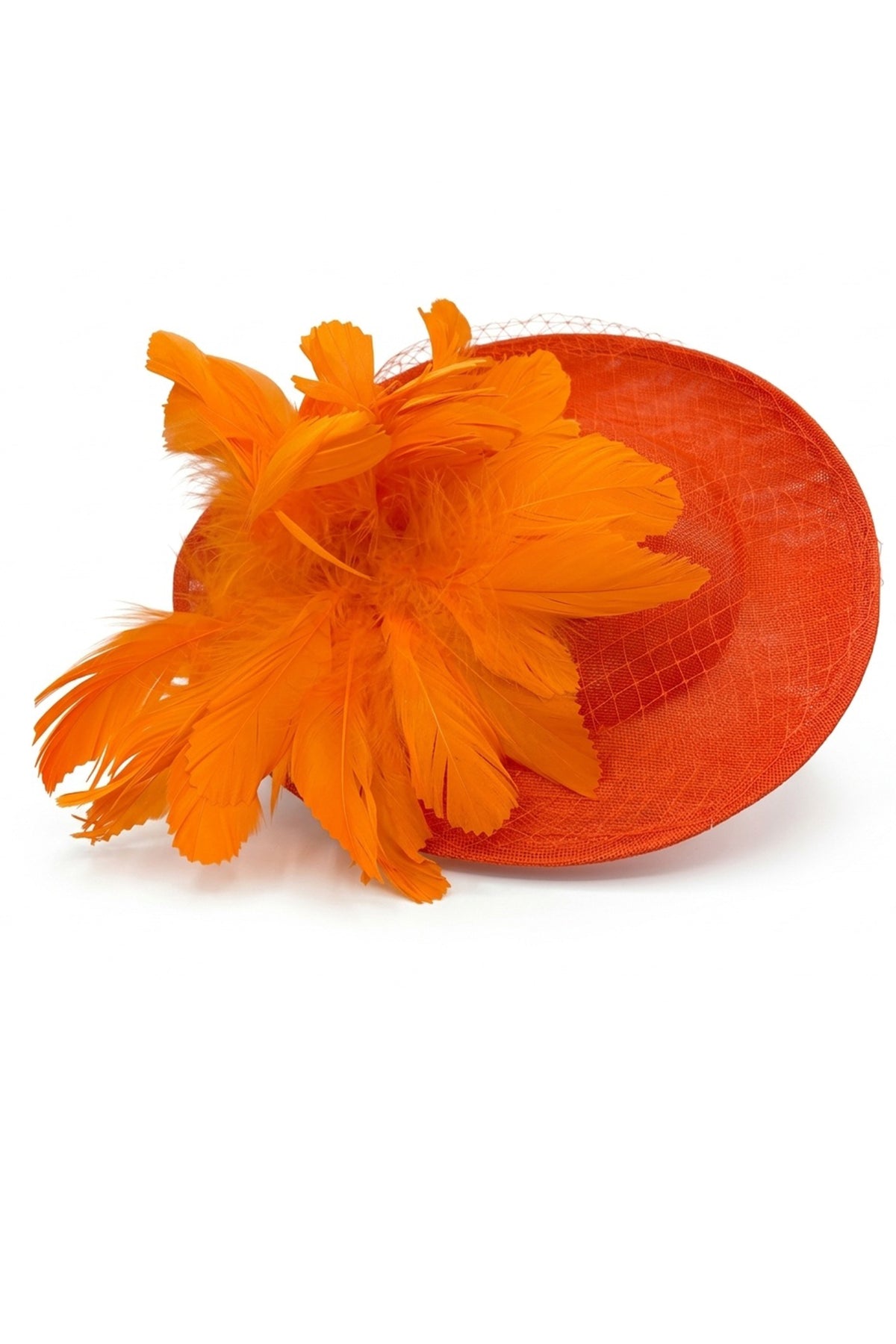 Statement Feather Flower Wide Brim Fascinator