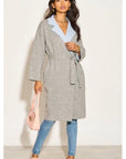 Double-sided wool blend jacket coat (Grey)