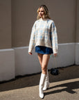 Classic & Cozy Snowflake Knit Jumper in Blue