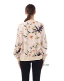 Floral and bird print Bomber Jacket (PINK)