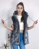 Faux Fur Oversize Hoody Coat
