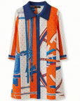 Equestrian Chain Print Shirt Dress