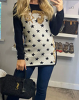 Multi Stars Geometric Print knitted Jumper