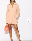 Cotton blend Duben shirt and shorts in relaxed fit co-ords Suits in Orange