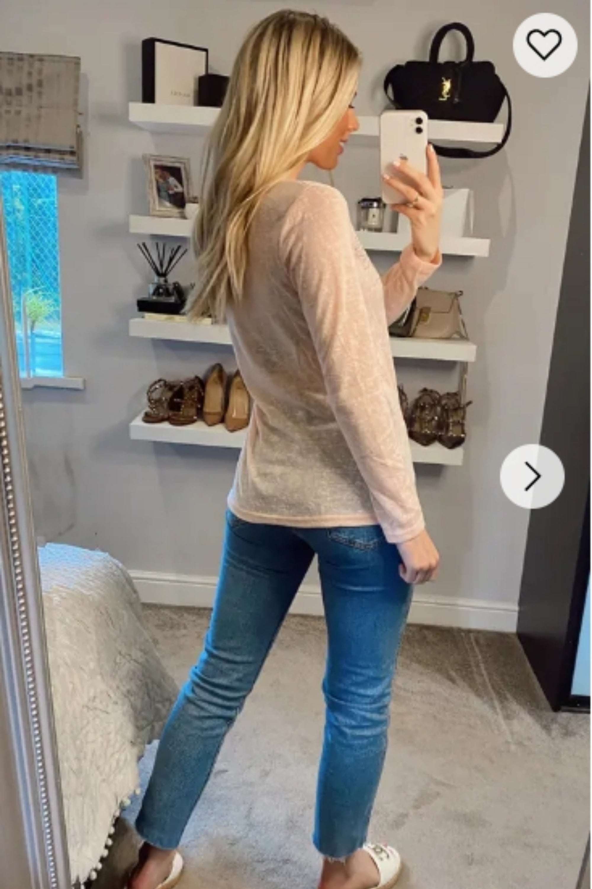 Diamanté Embellished Long Sleeve Top