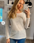 Diamanté Embellished Long Sleeve Top