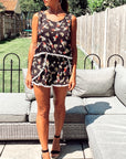 Parrot bird floral print tassel co-ords suits
