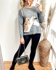 UNICORN HORSE sequin embellished Jumper