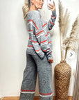 Knit Jumper & Trousers Co-ord with Stripes