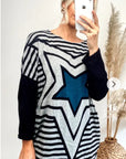 Star Print oversized Jumper top